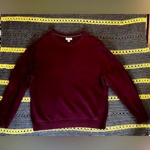 St Johns Bay Sweater size 2x (Adult) Burgundy Long Sleeve Cotton